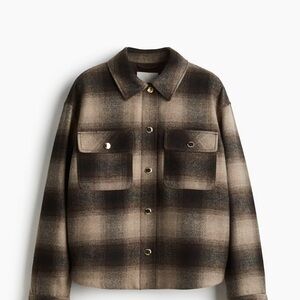 H&M Women’s Plaid Wool-Blend Jacket (new)